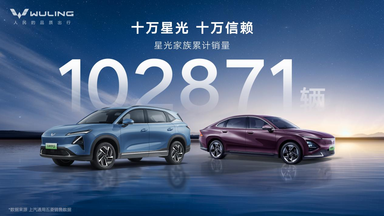 102871位用户信赖之选，五菱星光家族销量达成首个十万里程碑