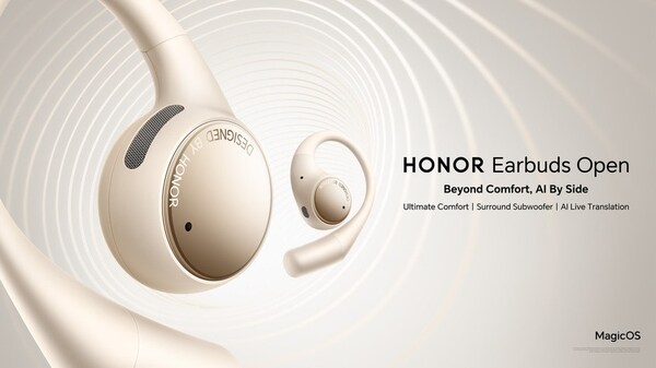 荣耀在2025世界移动通信大会上推出突破性AI无线耳机Earbuds Open
